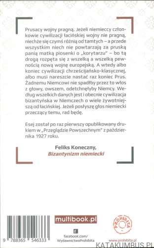 Bizantynizm niemiecki. FELIKS KONECZNY