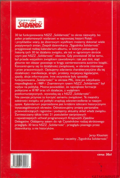 NSZZ Solidarność: 1980-2010. 30-lecie powstania Związku. PRACA ZBIOROWA