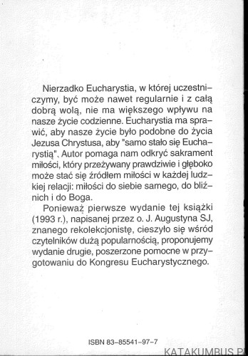 Życie i Eucharystia. JÓZEF AUGUSTYN SJ