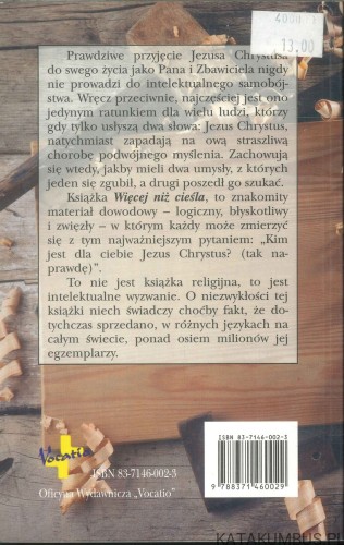 Więcej niż cieśla. JOSH MCDOWELL
