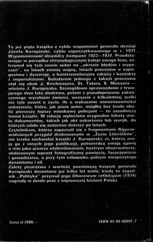Nieprzewidziane przygody. JÓZEF KUROPIESKA