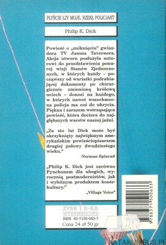 Płyńcie łzy moje, rzekł policjant. PHILIP K. DICK