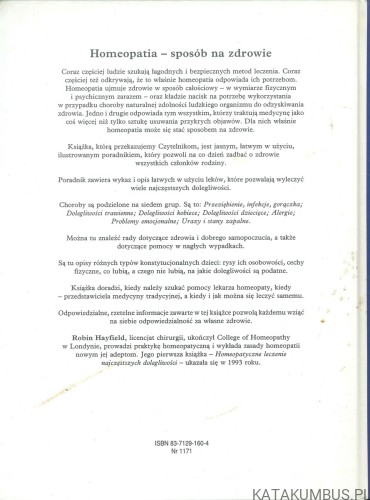 Homeopatia - sposób na zdrowie. ROBIN HAYFIELD