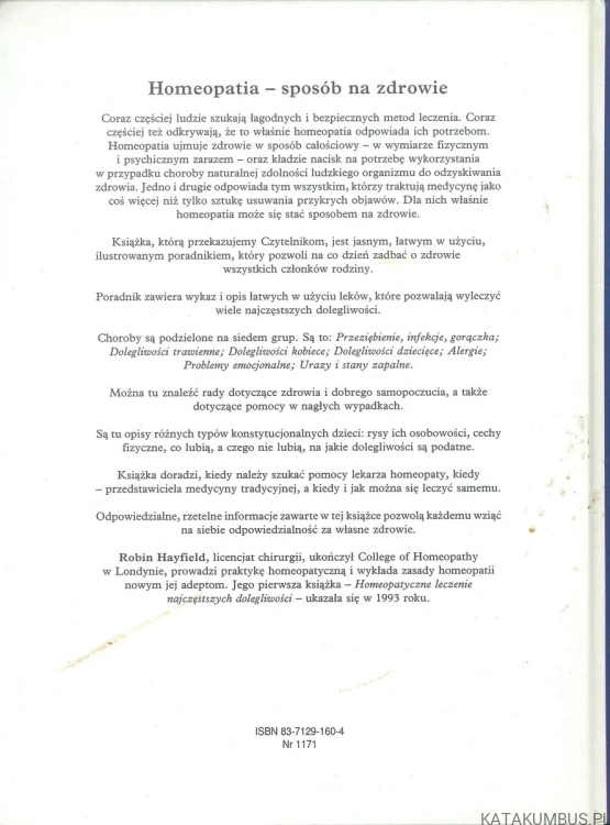 Homeopatia - sposób na zdrowie. ROBIN HAYFIELD