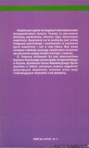 Dynamika wspólnoty i rola lidera. O. TADEUSZ KOTLEWSKI SJ