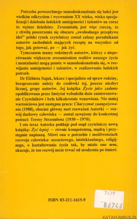 Żyć lepiej. ELŻBIETA SUJAK