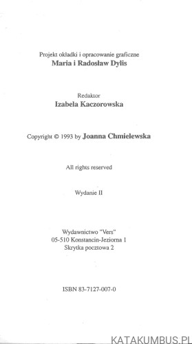 Zbieg okoliczności. JOANNA CHMIELEWSKA