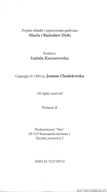 Zbieg okoliczności. JOANNA CHMIELEWSKA