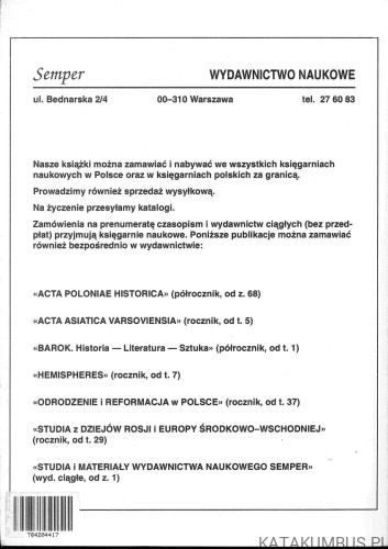 Studia z dziejów Rosji i Europy Środkowo-Wschodniej, tom XXIX. PRACA ZBIOROWA