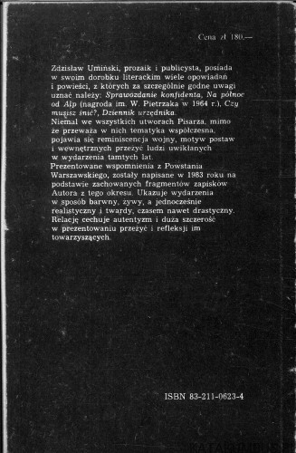 Powstańcze rozstania. ZDZISŁAW UMIŃSKI