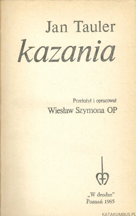 Kazania. JAN TAULER