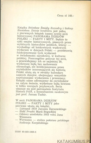 Bolesław Śmiały-Szczodry i biskup Stanisław. TADEUSZ GRUDZIŃSKI