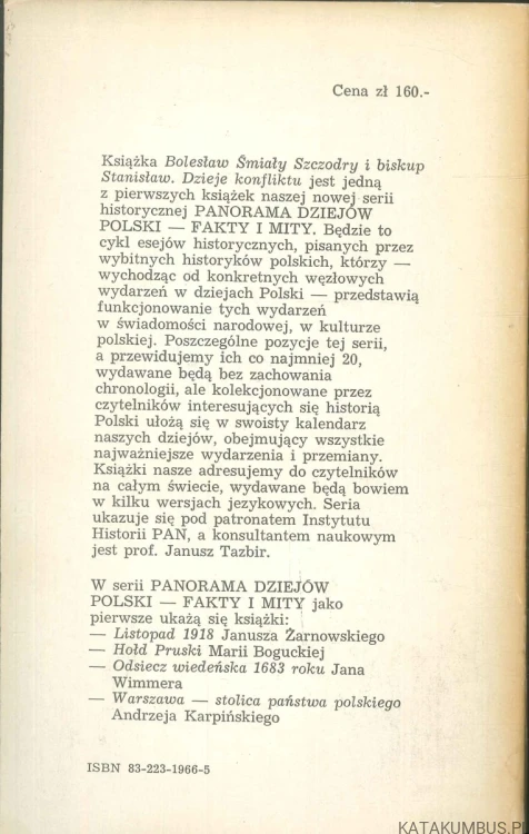 Bolesław Śmiały-Szczodry i biskup Stanisław. TADEUSZ GRUDZIŃSKI