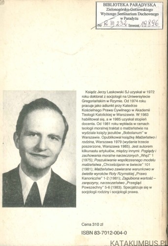Trwałość wspólnoty małżeńskiej. JERZY LASKOWSKI
