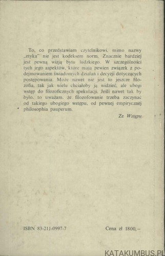 Etyka w doświadczeniu wewnętrznym. ANDRZEJ GRZEGORCZYK
