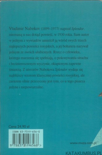 Splendor. VLADIMIR NABOKOV