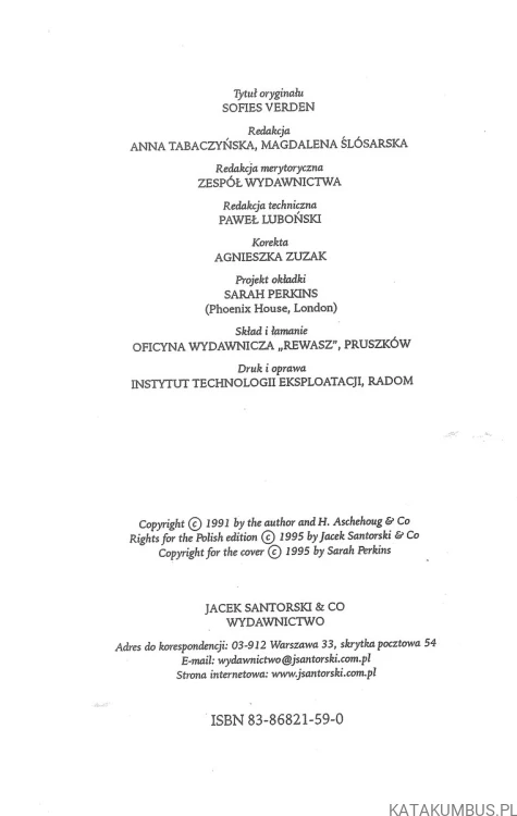 Świat Zofii. JOSTEIN GAARDER
