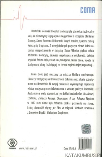 Coma. ROBIN COOK
