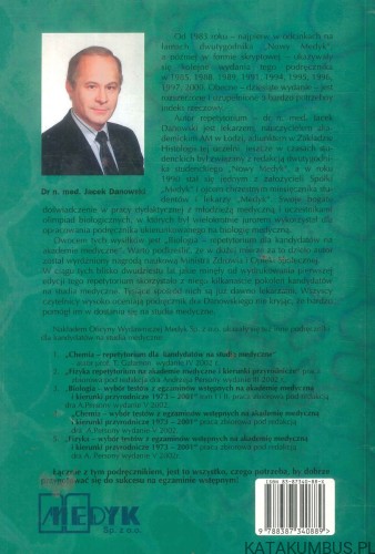 Biologia repetytorium dla kandydatów na akademie medyczne 2. JACEK DANOWSKI