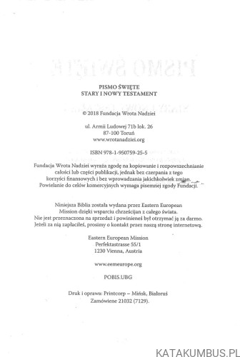 Pismo Święte. Stary i Nowy Testament UBG Uwspółcześniona Biblia. PRACA ZBIOROWA