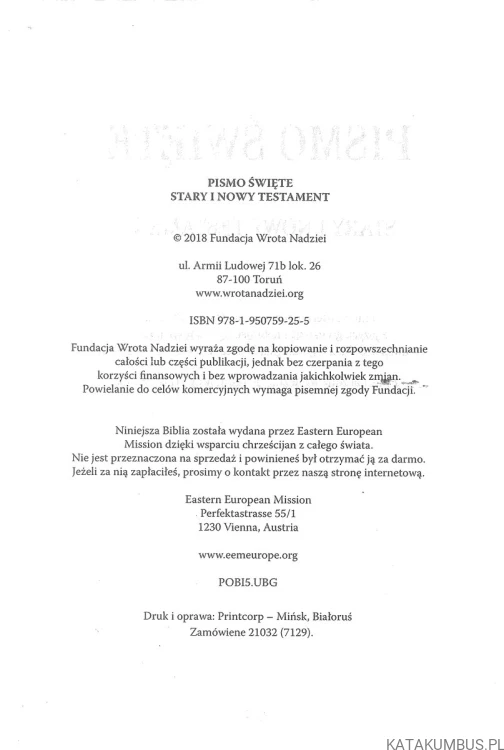 Pismo Święte. Stary i Nowy Testament UBG Uwspółcześniona Biblia. PRACA ZBIOROWA