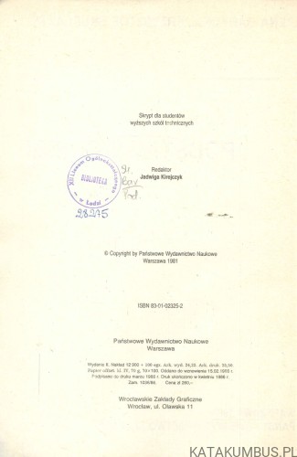 Podstawy chemii. IRENA BARYCKA, KRZYSZTOF SKUDLARSKI