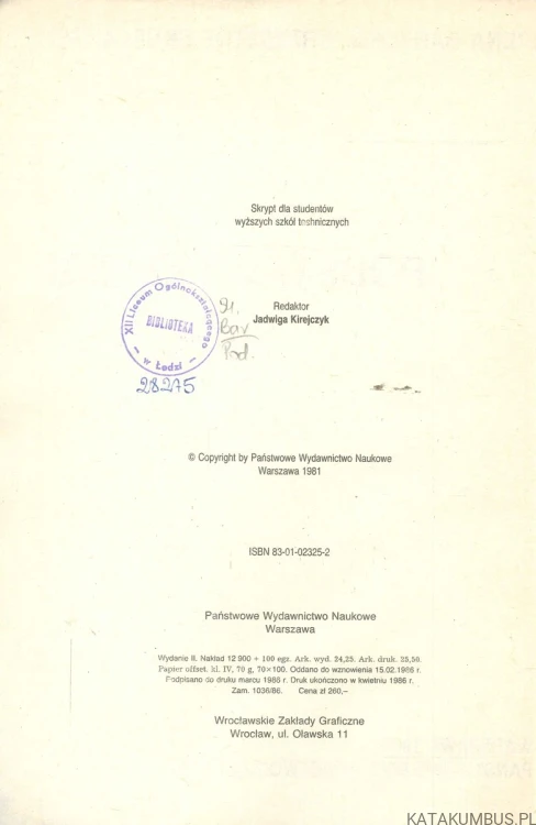 Podstawy chemii. IRENA BARYCKA, KRZYSZTOF SKUDLARSKI
