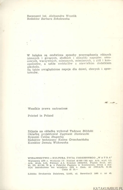 Napoje domowe. PRACA ZBIOROWA