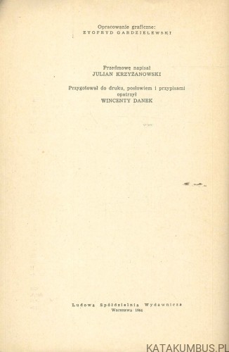 Stara baśń. JÓZEF IGNACY KRASZEWSKI