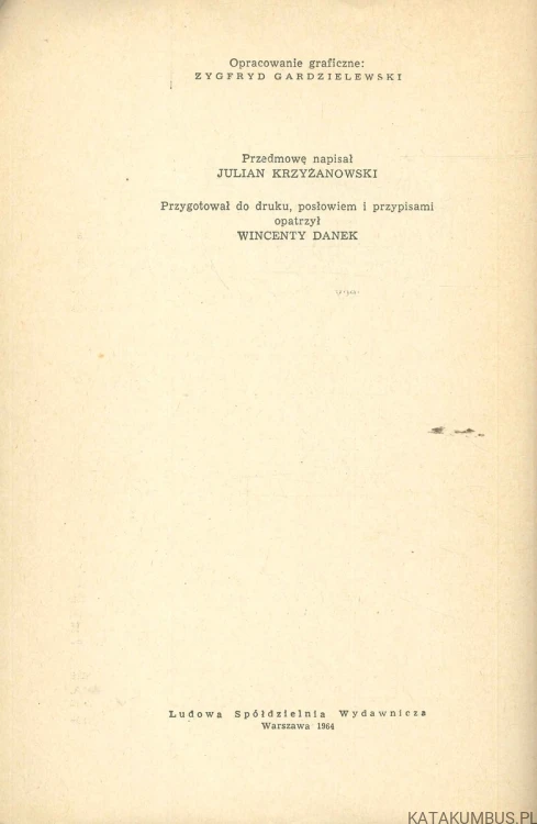 Stara baśń. JÓZEF IGNACY KRASZEWSKI