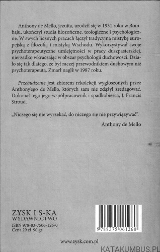 Przebudzenie. ANTHONY DE MELLO
