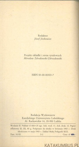Człowiek współczesny a Stary Testament. KS. MARIAN FILIPIAK