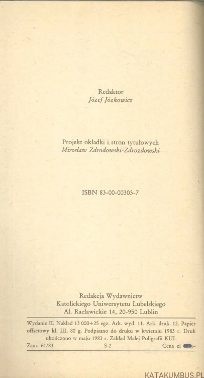 Człowiek współczesny a Stary Testament. KS. MARIAN FILIPIAK