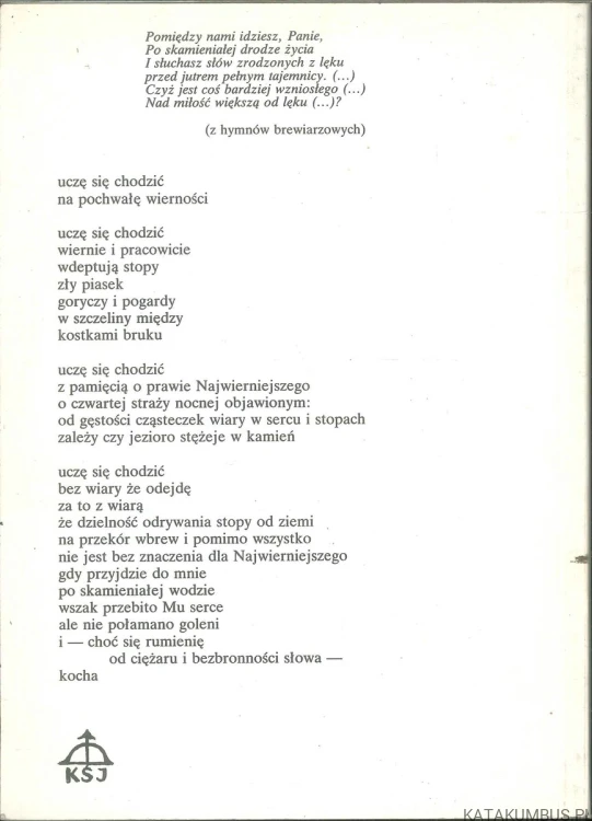 Uczę się chodzić. KS. JERZY SZYMIK