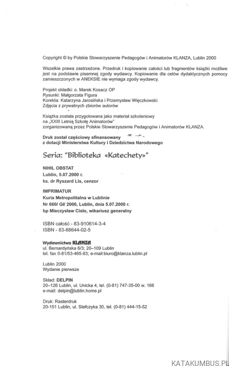 Postaci biblijne i święci. Scenariusze tematyczne. PRACA ZBIOROWA