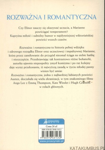 Rozważna i romantyczna. JANE AUSTEN