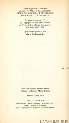 Dzieci z Bullerbyn. ASTRID LINDGREN