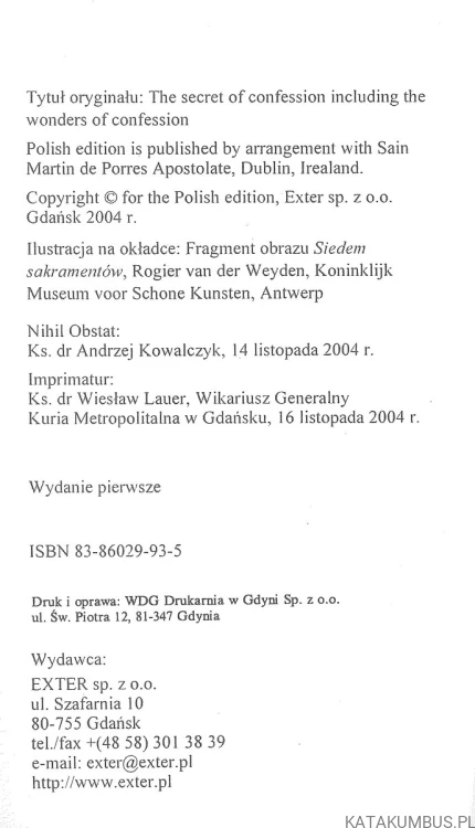 Sekret spowiedzi i cuda spowiedzi. PAUL O'SULLIVAN OP