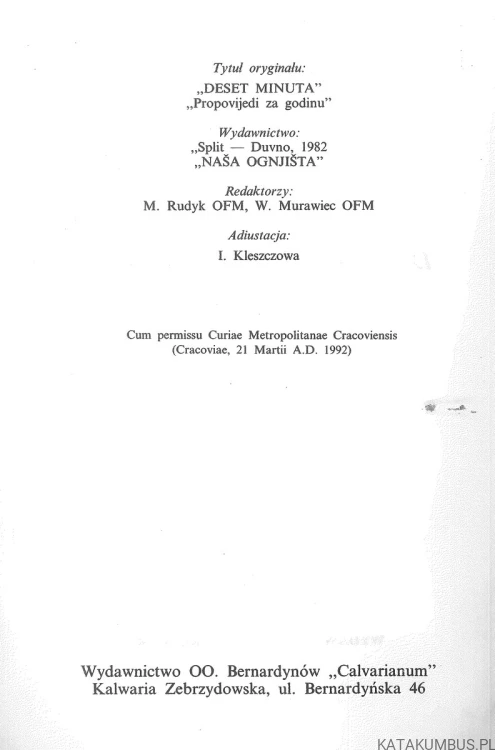 Dziesięć minut na ambonie. Kazania na rok B. IVO BAGARIĆ OFM