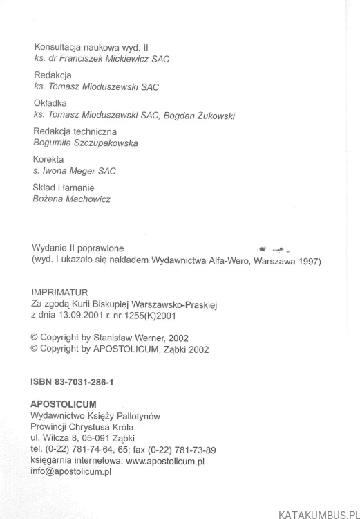 Zagadki biblijne. STANISŁAW WERNER