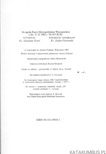 Bogarodzico-Dziewico : polski almanach maryjny. ANTONI PODSIAD