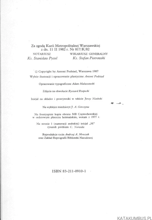 Bogarodzico-Dziewico : polski almanach maryjny. ANTONI PODSIAD