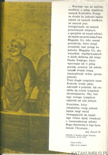 Jan Paweł II i jedność chrześcijan. PRACA ZBIOROWA