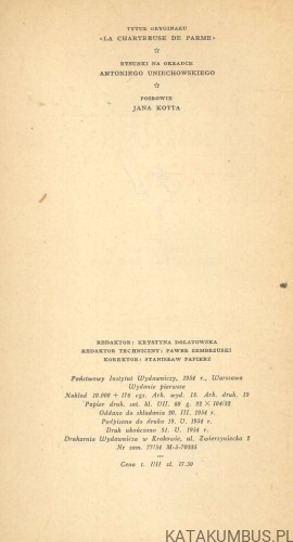 Pustelnia parmeńska. STENDHAL