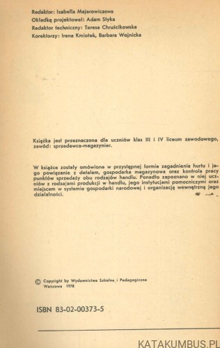 Organizacja i technika handlu 2. MARIAN STRUŻYCKI
