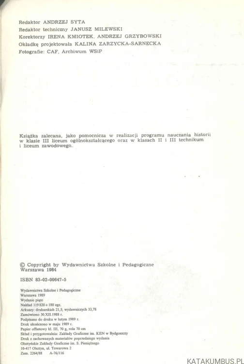 Historia powszechna 1871-1939. JERZY PROKOPCZUK