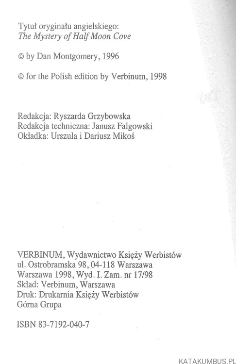 Tajemnica zatoczki półksiężyca. DAN MONTGOMERY