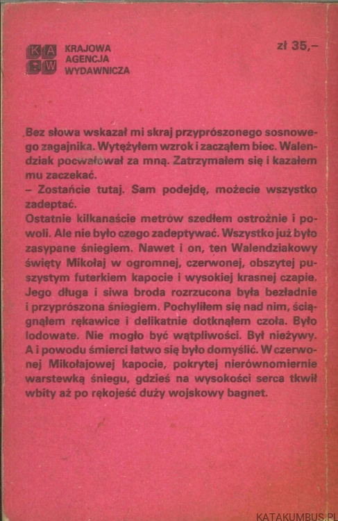 Nie zabija się świętego Mikołaja. JERZY SIEWIERSKI