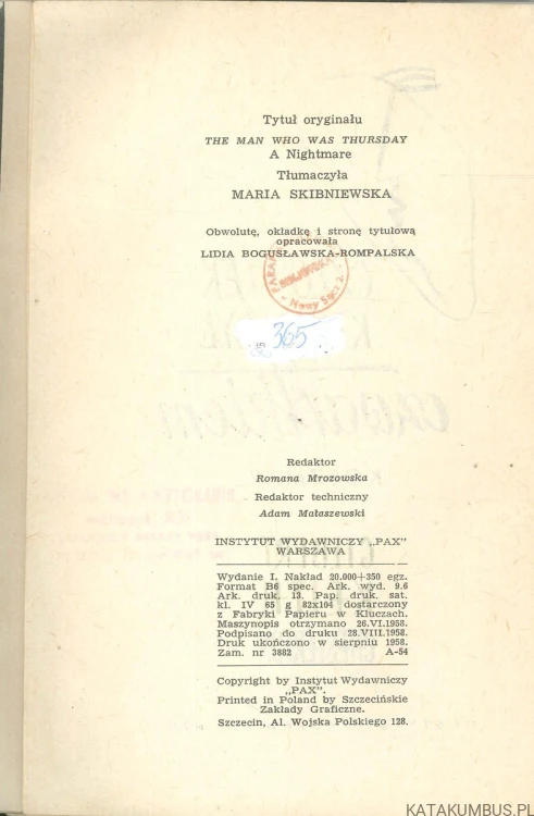 Człowiek który był czwartkiem. GILBERT KEITH CHESTERTON