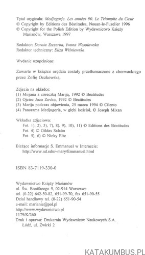 Medjugorie lata 90. Triumf serca. SIOSTRA EMMANUEL